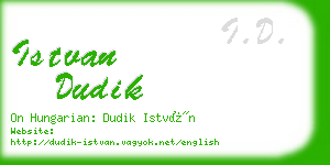 istvan dudik business card